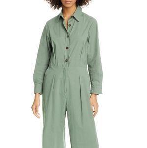 Seventy Stretch Cotton Long Sleeve Green Jumpsuit